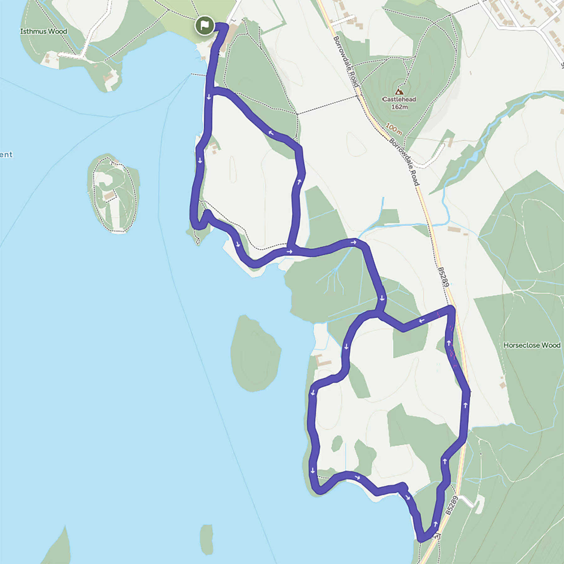 Map shows the 4.86km route