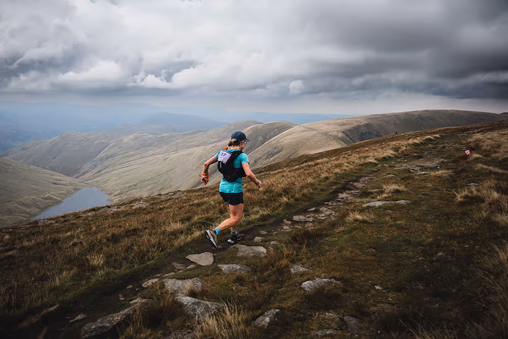 Female runner taking on the 13 Valleys Ultra Female runner taking on the 13 Valleys Ultra